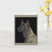 Working Dutch Shepherd Card - "K9 Yukon" Karte (Gelbe Blume)