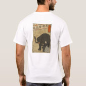 Working Elephant - Vintaqge japanische Kunst T-Shirt (Rückseite)