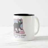 Working From Home - The Struggle is Real with Cats Zweifarbige Tasse (VorderseiteRechts)