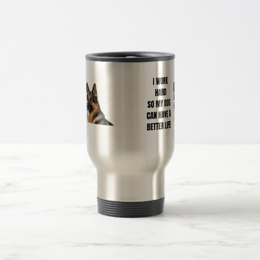 Working Hard for My German Shepherd Reisebecher (Mittel)