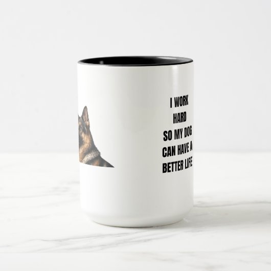 Working Hard for My German Shepherd Tasse (Zentrum)