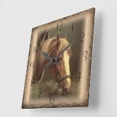 Working Horse Quadratische Wanduhr (Winkel)