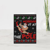 Working It At The Le Funny Santa Dancing Ugly Chri Karte (Vorderseite)