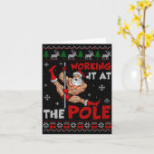 Working It At The Le Funny Santa Dancing Ugly Chri Karte (Gelbe Blume)