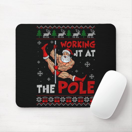 Working It At The Le Funny Santa Dancing Ugly Chri Mousepad (Mit Mouse)