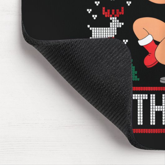 Working It At The Le Funny Santa Dancing Ugly Chri Mousepad (Ecke)