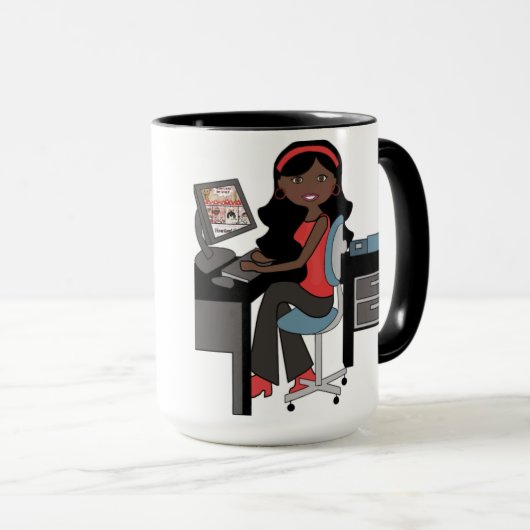 Working Lady Tasse (VorderseiteRechts)