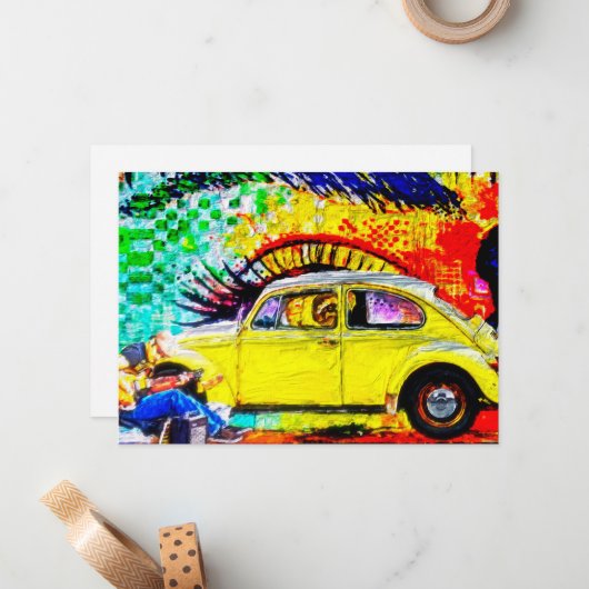 working man mitteilungskarte (Vorderseite/Rückseite Beispiel)