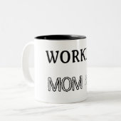 Working Mom zerteilt Zweifarbige Tasse (Vorderseite Links)