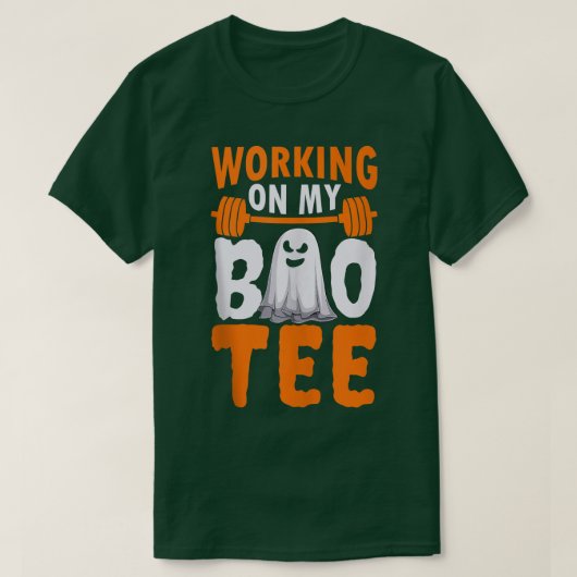 Working On My Boo Tee Funny Halloween Workout Weig (Design vorne)