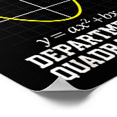 Working On My Quads Funny Algebra Math Gym Teacher Poster (Ecke)