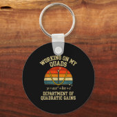 Working On My Quads Funny Retro Algebra Math Gym T Schlüsselanhänger (Vorderseite)