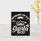 Working On My Santa Bod - Christmas Future Dad  Karte (Gelbe Blume)