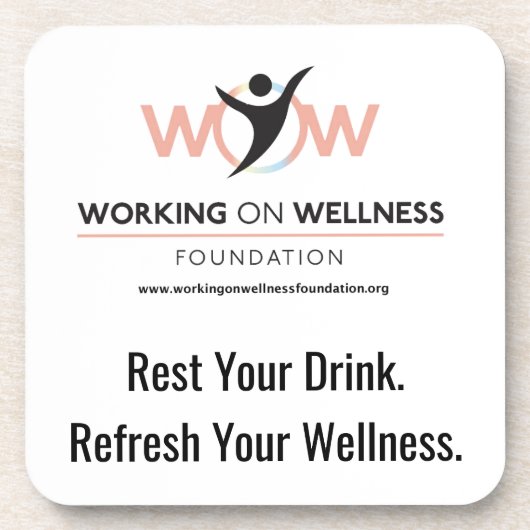 Working On Wellness Foundation Schutz-Untersetzer Getränkeuntersetzer (Vorderseite)