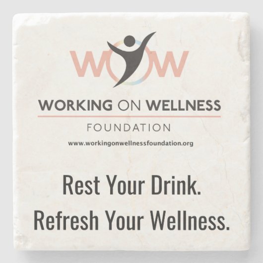 Working On Wellness Foundation Schutz-Untersetzer Steinuntersetzer (Vorderseite)