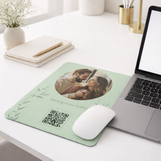 Working to Our Rhythm | Botanical Photo & Music QR Mousepad