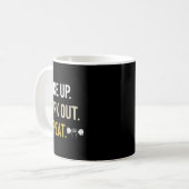 Workou Wake Up Insrational And Motivational Gym Gi Kaffeetasse (Vorderseite Links)