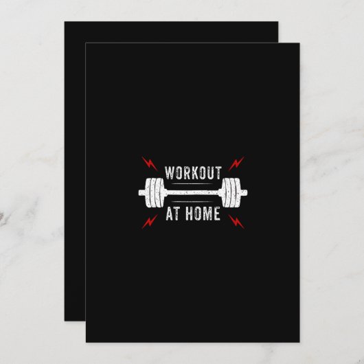 workout at home einladung (Vorne/Hinten)