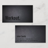 Workout Beruflich Black Typografy Minimalistisch Visitenkarte (Vorne/Hinten)