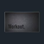 Workout Beruflich Black Typografy Minimalistisch Visitenkarte<br><div class="desc">Berufliche Black Out Workout Business Card.</div>