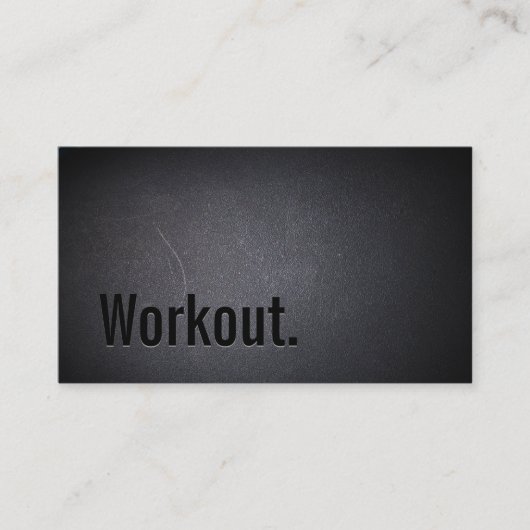 Workout Beruflich Black Typografy Minimalistisch Visitenkarte (Vorderseite)
