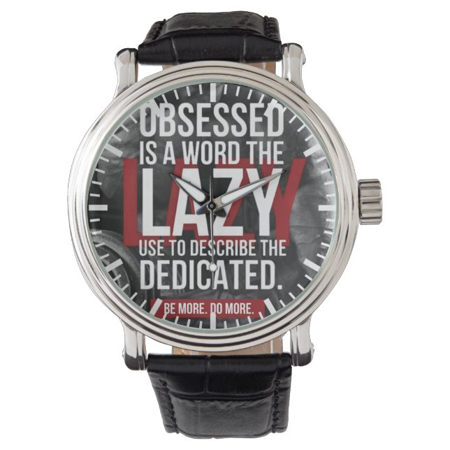 Workout "Body Gebäude" Gym Motivierend Armbanduhr (Vorderseite)