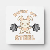 Workout Bunny Cartoon - Stahlblasen - Funny Gym Fotoplatte (Vorderseite)