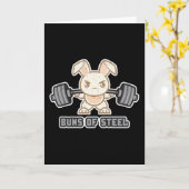 Workout Bunny Cartoon - Stahlgebläse, Funny Anime Karte (Gelbe Blume)