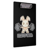 Workout Bunny Cartoon - Stahlgebläse, Funny Anime Klemmbrett (Rechts)