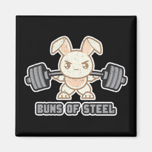 Workout Bunny Cartoon - Stahlgebläse, Funny Anime Magnet