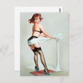 Workout-Button Postkarte (Vorne/Hinten)