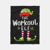 Workout Christmas Elf Matching Pajama X-mas Party  Fleecedecke (Vorderseite)