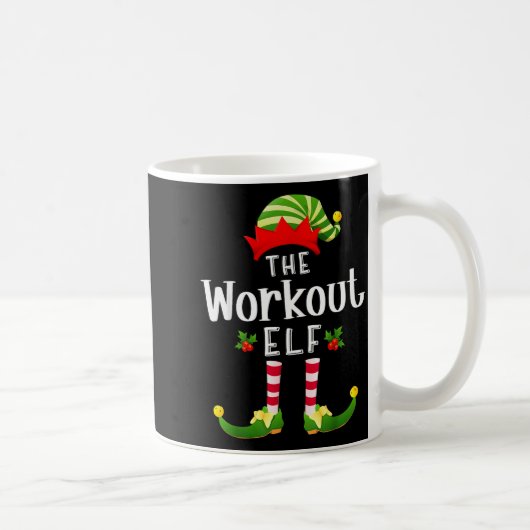 Workout Christmas Elf Matching Pajama X-mas Party  Kaffeetasse (Rechts)