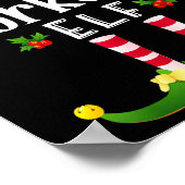 Workout Christmas Elf Matching Pajama X-mas Party  Poster (Ecke)