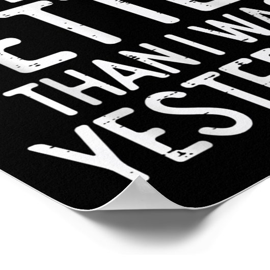 Workout Committed To Being Better Gym Motivation W Poster (Ecke)