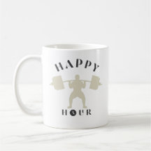 Workout Crossfit Kaffee Tasse Happy Hour Funny Gym