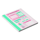 Workout Daily Schedule Mehl and weight tracker Notizblock (angewinkelt)