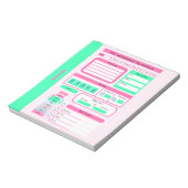 Workout Daily Schedule Mehl and weight tracker Notizblock (Rotiert)