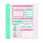 Workout Daily Schedule Mehl and weight tracker Notizblock (Vorderseite)