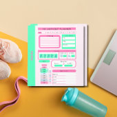 Workout Daily Schedule Mehl and weight tracker Notizblock