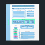 Workout Daily Schedule Mehl and weight tracker Notizblock<br><div class="desc">Niedliche Workout-Fitness - Tagesplan Editor</div>