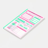 Workout Daily Schedule Mehl and weight tracker Post-it Klebezettel (angewinkelt)