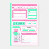 Workout Daily Schedule Mehl and weight tracker Post-it Klebezettel (Vorderseite)