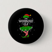 Workout Elf Christmas Family Girls Women Elf Squad Button (Vorderseite)