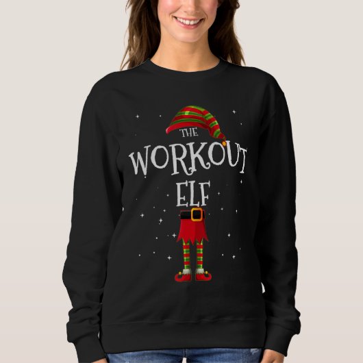 workout Elf Group Matching Family Christmas 2 Sweatshirt (Vorderseite)
