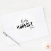 Workout erledigt runder aufkleber (Umschlag)