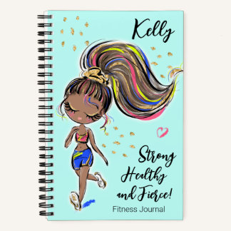 Workout Fitness Journal, Strong Healthy & Fierce Notizblock