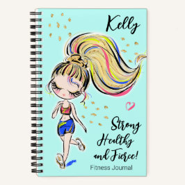 Workout Fitness Journal, Strong Healthy & Fierce Notizblock