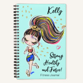 Workout Fitness Journal, Strong Healthy & Fierce Notizblock (Vorderseite)