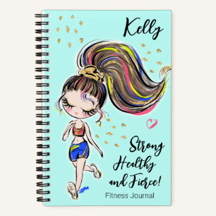 Workout Fitness Journal, Strong Healthy & Fierce Notizblock